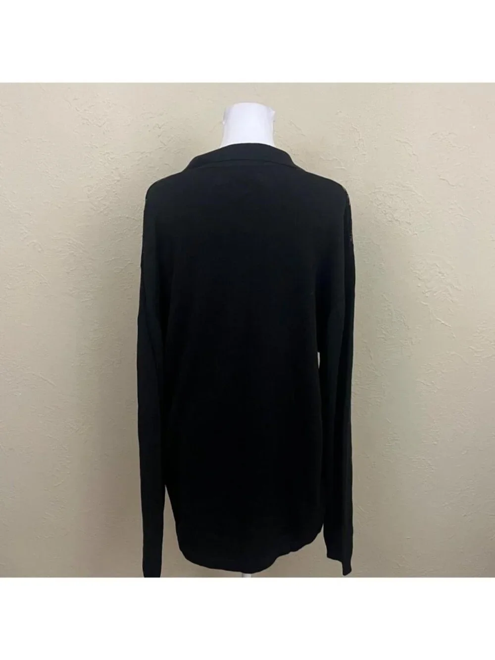 90s plaid preppy academia knit light weight polo sweater